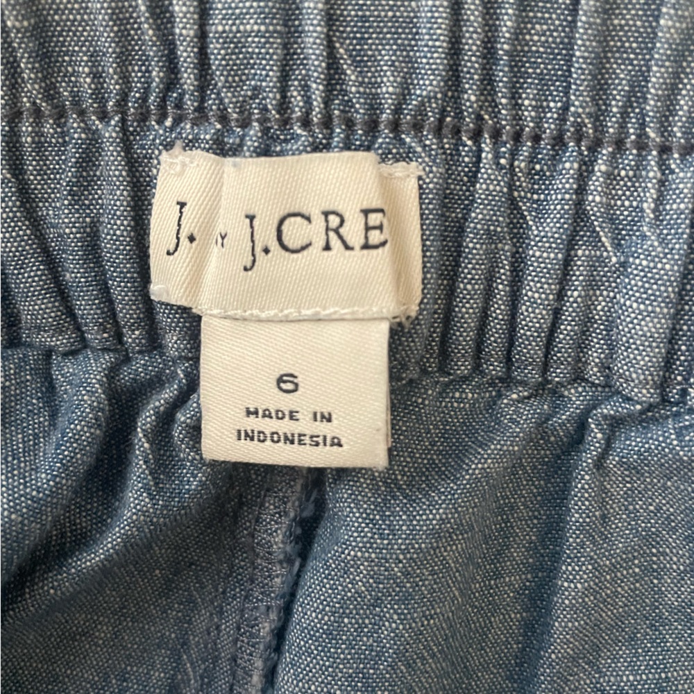 J. Crew Cambray Wide-Leg Pants Tie Waist | Size 6 | Lightweight - Picture 6 of 7
